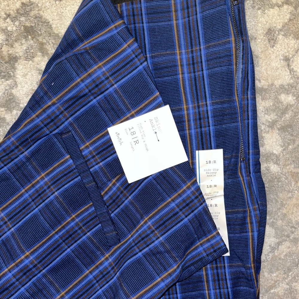 Plaid Ava Viv - size 18 - plus size straight leg pant